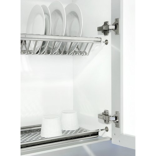 EMUCA - Escurridor de Platos y Vasos de Acero Inoxidable para Muebles de Cocina de Ancho 90 cm EMUCA - Escurridor de Platos y Vasos de Acero Inoxidable para Muebles de Cocina de Ancho 90 cm