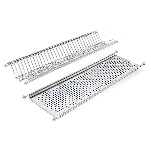 EMUCA - Escurridor de Platos y Vasos de Acero Inoxidable para Muebles de Cocina de Ancho 90 cm EMUCA - Escurridor de Platos y Vasos de Acero Inoxidable para Muebles de Cocina de Ancho 90 cm