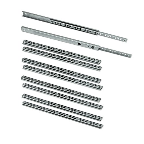 EMUCA Guías Laterales para cajones con rodamiento de Bolas 17mm x 246mm, extracción Parcial, Pack de 5 guías EMUCA Guías Laterales para cajones con rodamiento de Bolas 17mm x 246mm, extracción Parcial, Pack de 5 guías
