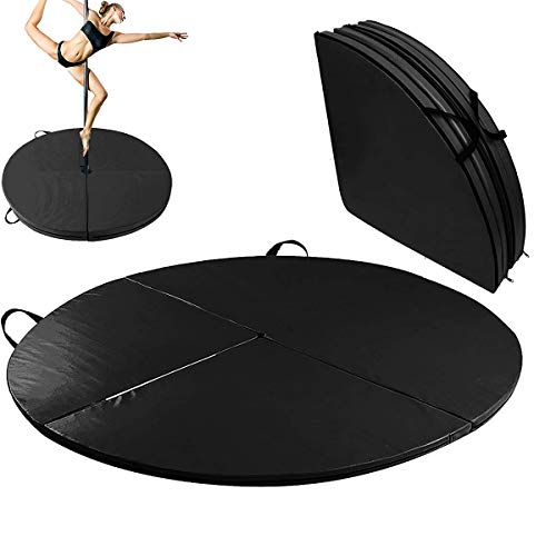 En La Sala De La PU Pole Dance Mat, Antideslizante Yoga De La Aptitud Mats, Redondo Impermeable Espesado Danza Colchoneta De Ejercicio Plegable De Seguridad Gimnasio Mat,Negro En La Sala De La PU Pole Dance Mat, Antideslizante Yoga De La Aptitud Mats, Redondo Impermeable Espesado Danza Colchoneta De Ejercicio Plegable De Seguridad Gimnasio Mat,Negro