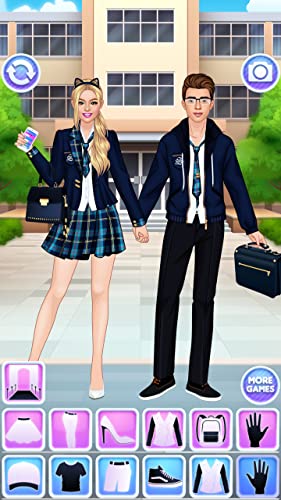 Enamorados en Secundaria Juego : Vestir Chica & Muchacho Enamorados en Secundaria Juego : Vestir Chica & Muchacho