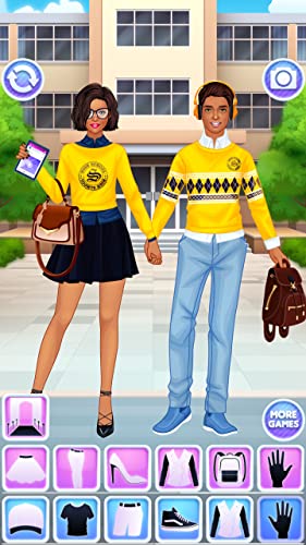 Enamorados en Secundaria Juego : Vestir Chica & Muchacho Enamorados en Secundaria Juego : Vestir Chica & Muchacho