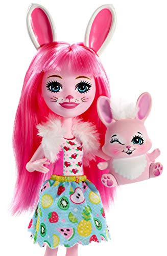 Enchantimals Bree Bunny y Twist, muñeca con mascota (Matty FXM73)