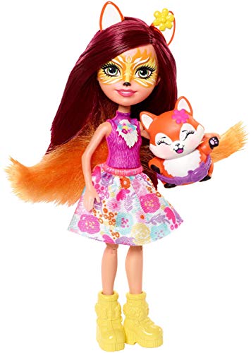 Enchantimals - Muñeca Felicity Fox con mascota Flix en jardín divertido - (Mattel FRH45)