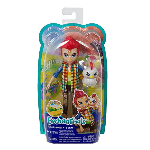 Enchantimals-Redward Rooster Muñeca con Mascota Cluck, multicolor (Mattel GJX39)