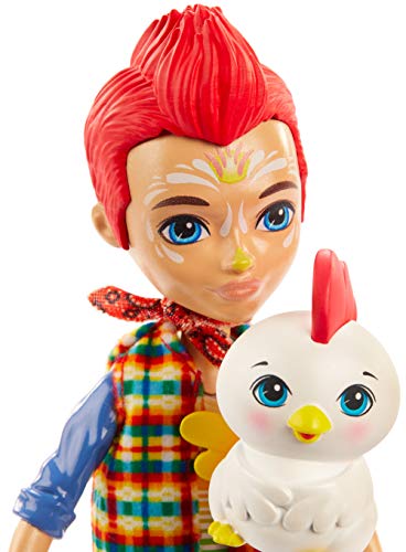 Enchantimals-Redward Rooster Muñeca con Mascota Cluck, multicolor (Mattel GJX39)