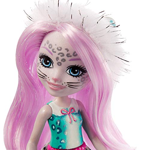 Enchantimals-Sybill Snow Leopard y Flake MuƱeca con Mascota, multicolor (Mattel GJX42) Enchantimals-Sybill Snow Leopard y Flake MuƱeca con Mascota, multicolor (Mattel GJX42)