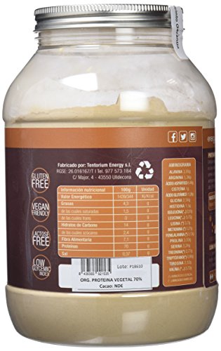 Energy Feelings Proteina Vegana 70% Premium sabor cacao - 1.5 Kg | rica en BCAA | ingredientes de máxima calidad | 100% ecológica Energy Feelings Proteina Vegana 70% Premium sabor cacao - 1.5 Kg | rica en BCAA | ingredientes de máxima calidad | 100% ecológica