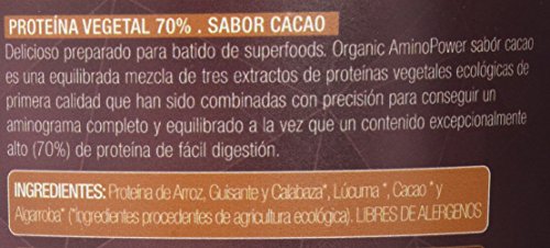 Energy Feelings Proteina Vegana 70% Premium sabor cacao - 1.5 Kg | rica en BCAA | ingredientes de máxima calidad | 100% ecológica