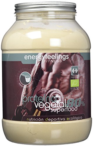 Energy Feelings Proteina Vegana 80% Premium - 1.5 Kg | rica en BCAA | ingredientes de máxima calidad | 100% ecológica