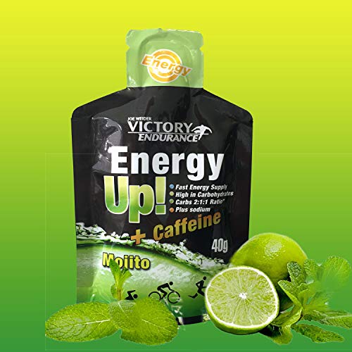 Energy Up Gel Cafeína Sabor Mojito, con cafeína. Con plus de sodio. Energía inmediata Energy Up Gel Cafeína Sabor Mojito, con cafeína. Con plus de sodio. Energía inmediata
