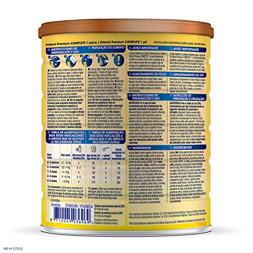 Enfamil Complete 1 - Leche Infantil para Lactantes de 0 a 6 Meses de Edad, Fórmula para Bebés Recién Nacidos - 800 gr Enfamil Complete 1 - Leche Infantil para Lactantes de 0 a 6 Meses de Edad, Fórmula para Bebés Recién Nacidos - 800 gr