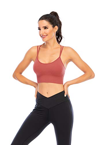 Enjoyoself Sujetador Deportivos 1-3 Pack Yoga Jogging Lencería Sujetador Acolchado Ropa Interior Deportiva Push Up Brassiere Elástico Almohadillas Extraíbles