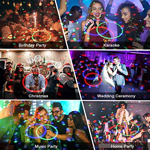 ENONEO Luces Discoteca 16 Colores Bola Discoteca con Cable USB LED Giratoria Luz de Fiesta Bola Fiesta Escenario con Bluetooth Control Remoto para Cumpleaños Discoteca Fiesta Bar Navidad Bodas (Black) ENONEO Luces Discoteca 16 Colores Bola Discoteca con Cable USB LED Giratoria Luz de Fiesta Bola Fiesta Escenario con Bluetooth Control Remoto para Cumpleaños Discoteca Fiesta Bar Navidad Bodas (Black)