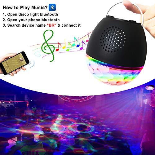 ENONEO Luces Discoteca 16 Colores Bola Discoteca con Cable USB LED Giratoria Luz de Fiesta Bola Fiesta Escenario con Bluetooth Control Remoto para Cumpleaños Discoteca Fiesta Bar Navidad Bodas (Black) ENONEO Luces Discoteca 16 Colores Bola Discoteca con Cable USB LED Giratoria Luz de Fiesta Bola Fiesta Escenario con Bluetooth Control Remoto para Cumpleaños Discoteca Fiesta Bar Navidad Bodas (Black)