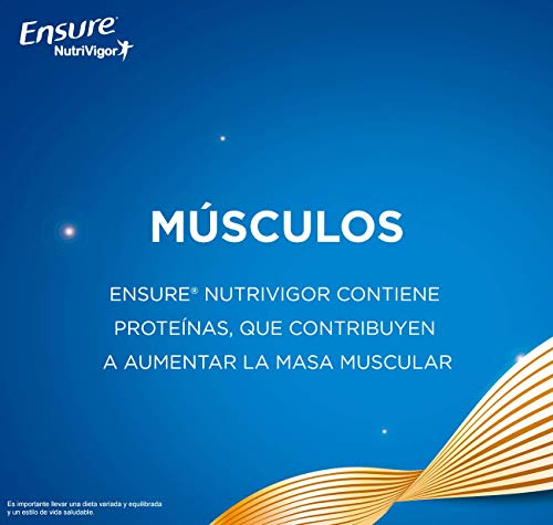 Ensure Nutrivigor - Complemento Alimenticio para Adultos, con HMB, Proteínas, Vitaminas y Minerales, como el Calcio - Sabor Vainilla - Pack de 4 Botellas x 220 ml Ensure Nutrivigor - Complemento Alimenticio para Adultos, con HMB, Proteínas, Vitaminas y Minerales, como el Calcio - Sabor Vainilla - Pack de 4 Botellas x 220 ml