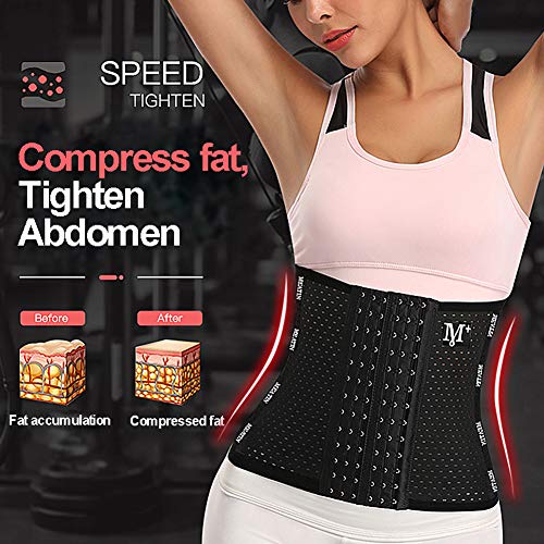 Entrenador por La Cintura De Las Mujeres, Los Corsés De Látex De Cintura Faja Deportes Faja Elástica del Apoyo Trasero del Protector De Gimnasia, De Cintura Trimmer para Bajar De Peso,A,XL