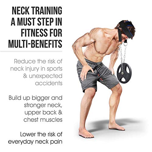 Envisioni Cinturón de Entrenamiento para el Cuello, Cinturón Ajustable para Entrenamiento de la Cabeza, Accesorios para Ejercicios con Anillos en D para culturistas y Otros Atletas Envisioni Cinturón de Entrenamiento para el Cuello, Cinturón Ajustable para Entrenamiento de la Cabeza, Accesorios para Ejercicios con Anillos en D para culturistas y Otros Atletas