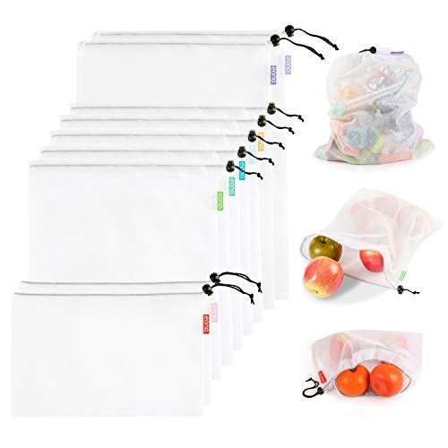 Eono by Amazon - Bolsas Compra Reutilizables Ecológicas Bolsa de Malla para Almacenamiento Fruta Verduras Juguetes Lavable y Transpirable 3 Diversos Tamaños, 9 Pcs (2L+5M+2S) Eono by Amazon - Bolsas Compra Reutilizables Ecológicas Bolsa de Malla para Almacenamiento Fruta Verduras Juguetes Lavable y Transpirable 3 Diversos Tamaños, 9 Pcs (2L+5M+2S)