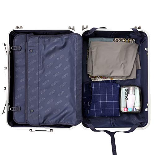 Eono by Amazon - Bolsas de Aseo Transparente Neceser Avion Unisexo Neceseres de Viaje Bolsa de Cosmético Neceser PVC Impermeable Organizador de Viaje, Negro, 2 Pcs