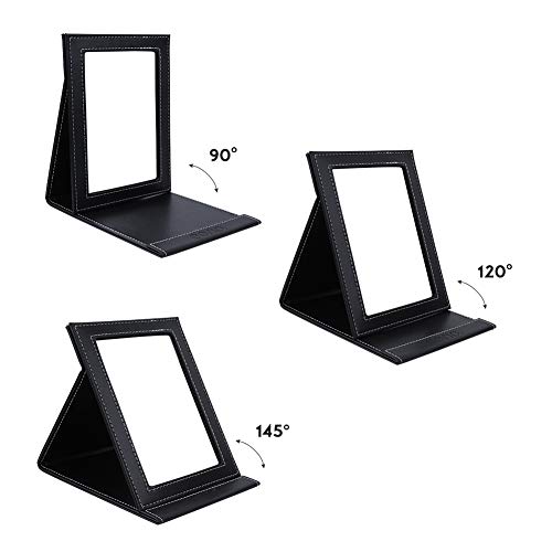 Eono by Amazon - Espejo Portátil de Maquillaje, Regalo Espejo Plegable de Viaje Pequeño de Escritorio Cuero PU, Espejos de Mano para maquillaje Fácil de Transportar para Viajar Eono by Amazon - Espejo Portátil de Maquillaje, Regalo Espejo Plegable de Viaje Pequeño de Escritorio Cuero PU, Espejos de Mano para maquillaje Fácil de Transportar para Viajar