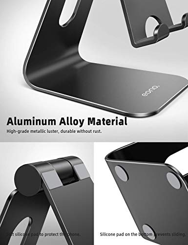 Eono by Amazon - Soporte Tablet Multiángulo, Soporte Mesa Ajustable : Móvil &Tableta Aluminio Base para iPad Pro 9.7/10.5/11/12.9, Air Mini 2 3 4, Galaxy Tab, Kindle, Otras Tablets - Negro Eono by Amazon - Soporte Tablet Multiángulo, Soporte Mesa Ajustable : Móvil &Tableta Aluminio Base para iPad Pro 9.7/10.5/11/12.9, Air Mini 2 3 4, Galaxy Tab, Kindle, Otras Tablets - Negro