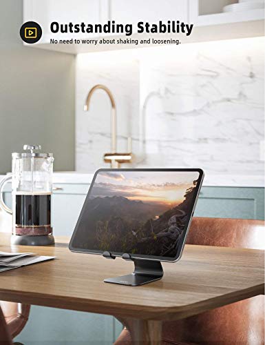 Eono by Amazon - Soporte Tablet Multiángulo, Soporte Mesa Ajustable : Móvil &Tableta Aluminio Base para iPad Pro 9.7/10.5/11/12.9, Air Mini 2 3 4, Galaxy Tab, Kindle, Otras Tablets - Negro Eono by Amazon - Soporte Tablet Multiángulo, Soporte Mesa Ajustable : Móvil &Tableta Aluminio Base para iPad Pro 9.7/10.5/11/12.9, Air Mini 2 3 4, Galaxy Tab, Kindle, Otras Tablets - Negro