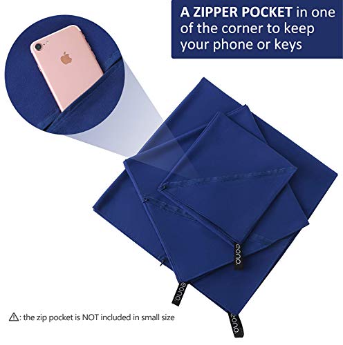Eono by Amazon - Toalla de Microfibra para Llevar al Gimnasio, a la Playa, de Camping, de Viaje, de Natacion, o de Vacaciones. Secado rápido, Superabsorbente, Ultracompacta, Azul Real-60x30cm Eono by Amazon - Toalla de Microfibra para Llevar al Gimnasio, a la Playa, de Camping, de Viaje, de Natacion, o de Vacaciones. Secado rápido, Superabsorbente, Ultracompacta, Azul Real-60x30cm