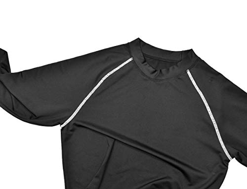 Eono Essentials - Camiseta elástica de compresión de manga larga para hombre, talla L