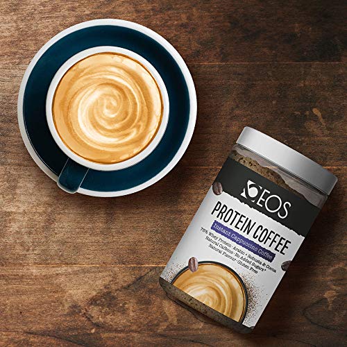 EOS - Café Proteico Cappuccino 150 g - Café con Proteína Whey y Cacao sin azúcar añadido y sin gluten