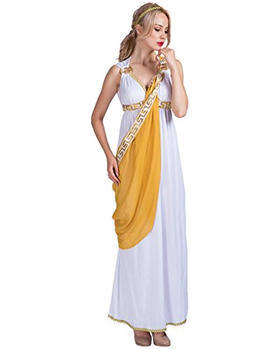 EraSpooky Diosa Griega Romana Toga Troy Histórico Disfraz EraSpooky Diosa Griega Romana Toga Troy Histórico Disfraz