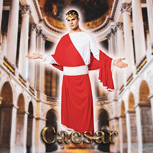 EraSpooky Disfraz de Toga Disfraz del Emperador Romano César Cosplay Traje de Fiesta de Halloween para Hombres Adultos