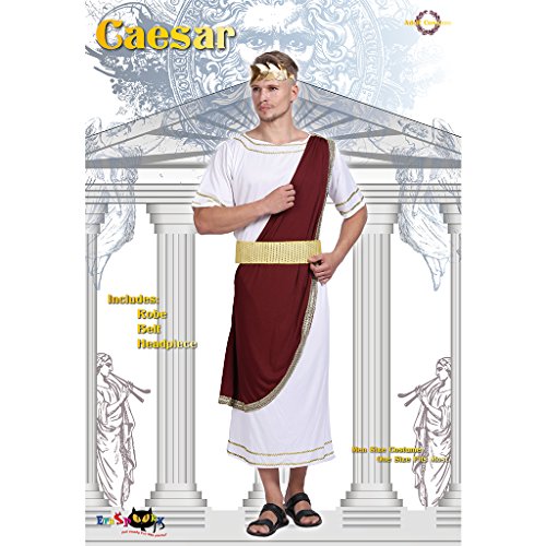 EraSpooky Hombre Romano Disfraz Elaborado Vestido César Brutus Túnica Traje