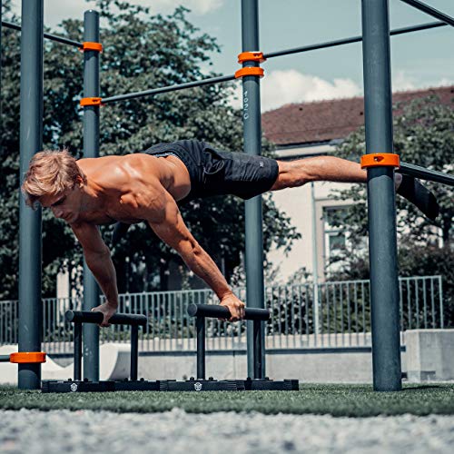 Eric Flag Paraletas de marca francesa para Street Workout – Barras paralelas a medida de acero de alta calidad para una estabilidad óptima en la gimnasia Calisthenics y Street Workout