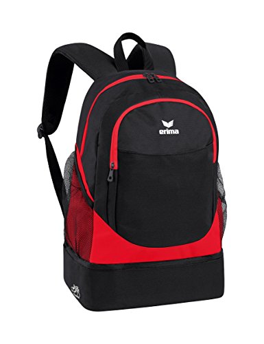 erima Rucksack mit Bodenfach Mochila tipo casual, 45 cm, 31,7 liters, Rojo (Rot/schwarz)