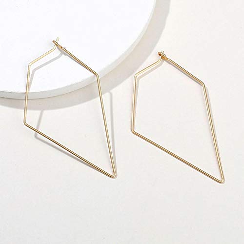 Erin Joyas De Oreja Minimalistas Estilo Básico Oro Plata Geométrica Diamante Pendientes De Aro De Cobre Fino