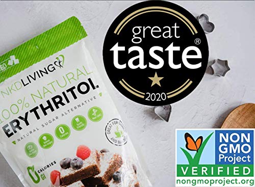 Eritritol 100 % natural 1 kg | Granulado sustituto del azúcar con cero calorías Eritritol 100 % natural 1 kg | Granulado sustituto del azúcar con cero calorías