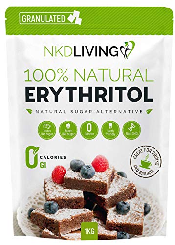 Eritritol 100 % natural 1 kg | Granulado sustituto del azúcar con cero calorías Eritritol 100 % natural 1 kg | Granulado sustituto del azúcar con cero calorías