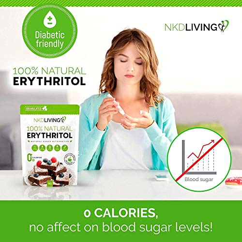 Eritritol 100 % natural 1 kg | Granulado sustituto del azúcar con cero calorías Eritritol 100 % natural 1 kg | Granulado sustituto del azúcar con cero calorías