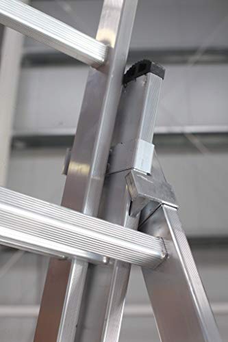 Escalera 3 Tramos Transformable Profesional de Aluminio Triple Tijera con Tramo Extensible (3+3+3 mts). Escada Tripla (3+3+3 mts) Escalera 3 Tramos Transformable Profesional de Aluminio Triple Tijera con Tramo Extensible (3+3+3 mts). Escada Tripla (3+3+3 mts)