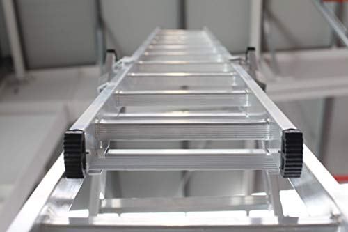 Escalera 3 Tramos Transformable Profesional de Aluminio Triple Tijera con Tramo Extensible (3+3+3 mts). Escada Tripla (3+3+3 mts) Escalera 3 Tramos Transformable Profesional de Aluminio Triple Tijera con Tramo Extensible (3+3+3 mts). Escada Tripla (3+3+3 mts)