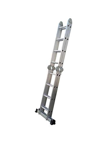 Escalera De Aluminio Plegable 575cm, Multifuncional 6 En 1, Carga Máxima 150kg, Diseño Antideslizante, Tamaño Plegado 149x35x29cm