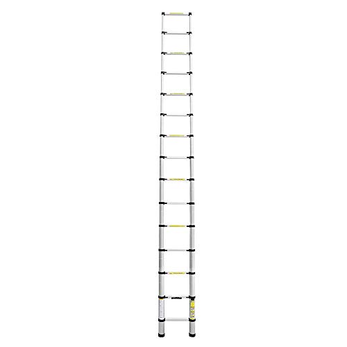 Escalera telescópica de aluminio 4,4M escalera plegable escalera multifunción fácil de transportar capacidad máxima de carga 150 kg