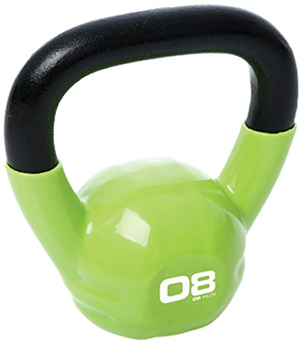 ESCAPE Studio Kettlebell - Pesa Rusas (Vinilo, de 8 a 9 kg), Color Verde, Talla 8 kg