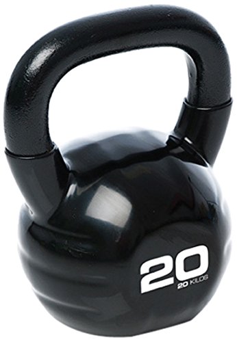 ESCAPE Studio Kettlebell - Pesa Rusas (Vinilo, más de 18 kg), Color Negro, Talla 20 kg