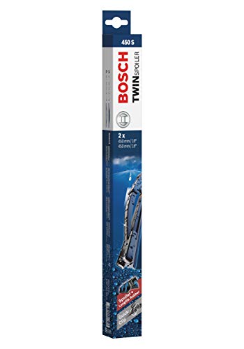 Escobilla limpiaparabrisas Bosch Twin Spoiler 450S, Longitud: 450mm/450mm – 1 juego para el parabrisas (frontal)