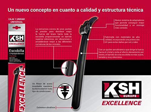 Escobilla Limpiaparabrisas Flexible - KSH Excellence 53 cm - 3210.0170530-1 Unidad