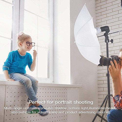 ESDDI - Kit de iluminación Profesional con Softbox y Paraguas - 4x85W - para Estudio de fotografía y vídeo - Fondo con Soporte (Blanco, Negro y Verde) - 3 Metros x 2.6 Metros con Bolsa de Transporte ESDDI - Kit de iluminación Profesional con Softbox y Paraguas - 4x85W - para Estudio de fotografía y vídeo - Fondo con Soporte (Blanco, Negro y Verde) - 3 Metros x 2.6 Metros con Bolsa de Transporte