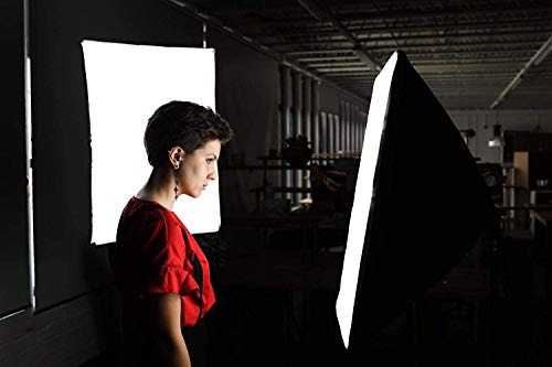 ESDDI - Kit de iluminación Profesional con Softbox y Paraguas - 4x85W - para Estudio de fotografía y vídeo - Fondo con Soporte (Blanco, Negro y Verde) - 3 Metros x 2.6 Metros con Bolsa de Transporte