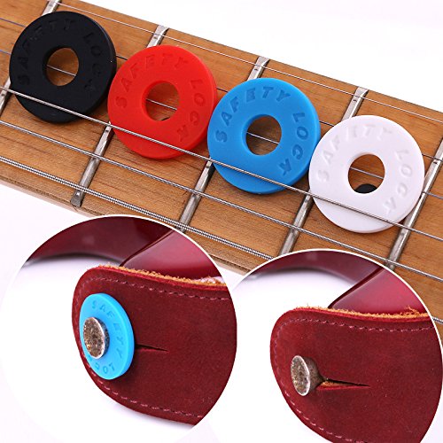 Espeedy Correa de la guitarra bloquea,8 piezas/Set de correas de guitarra bloques de silicona bajo bloqueo instrumentos musicales guitarras eléctricas partes y accesorios